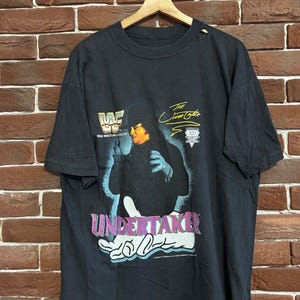 Vintage Undertaker T-Shirt 1992 WWF 90s WWE Wrestling L Schwarz