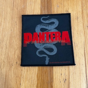 Vintage 00s Pantera Heavy Metal Band Small Patch Memorabilia New