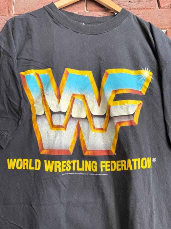 Vintage 90s 1991 WWF LOGO Wrestling Grail WWE Black Xl - Etsy
