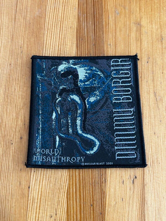 Vintage 00s dimmu borgir worlds Misantrophy Band Small Patch Pamiątki Nowość
