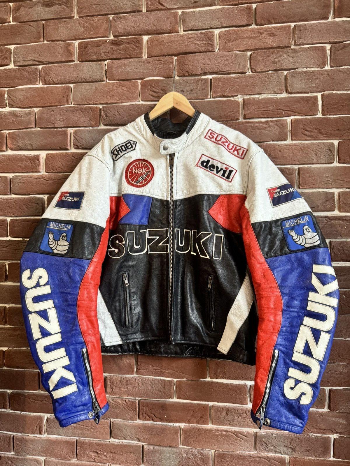 TEAM SUZUKI 80s 90s 当時物 レザージャケット ライダース Vintage Suzuki Jacket - Etsy