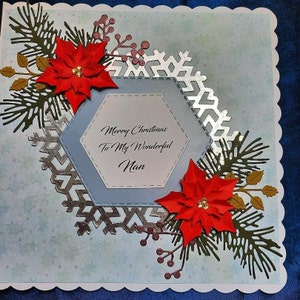 Luxus handgemachte personalisierte Weihnachtskarte