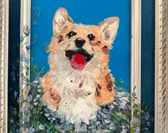 Corgi in Bluebells