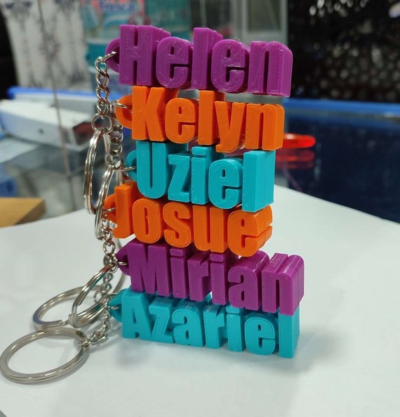 Custom Name Keychain STL File Single Use • Not Editable • Digital  Download for 3D Print No Physical Item Please Read Description