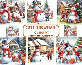 Cute Snowman PNG, Christmas Clipart, Snowman Clipart, Snowman Illustration, Snowman PNG Images, Snowman Cartoon PNG, Christmas Snowman