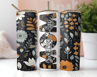 Best Mom Ever 20 oz Skinny Tumbler Sublimation Design, Mother's Day Tumbler Wrap, Mom Tumbler Wrap, Best Mom PNG, Digital Download