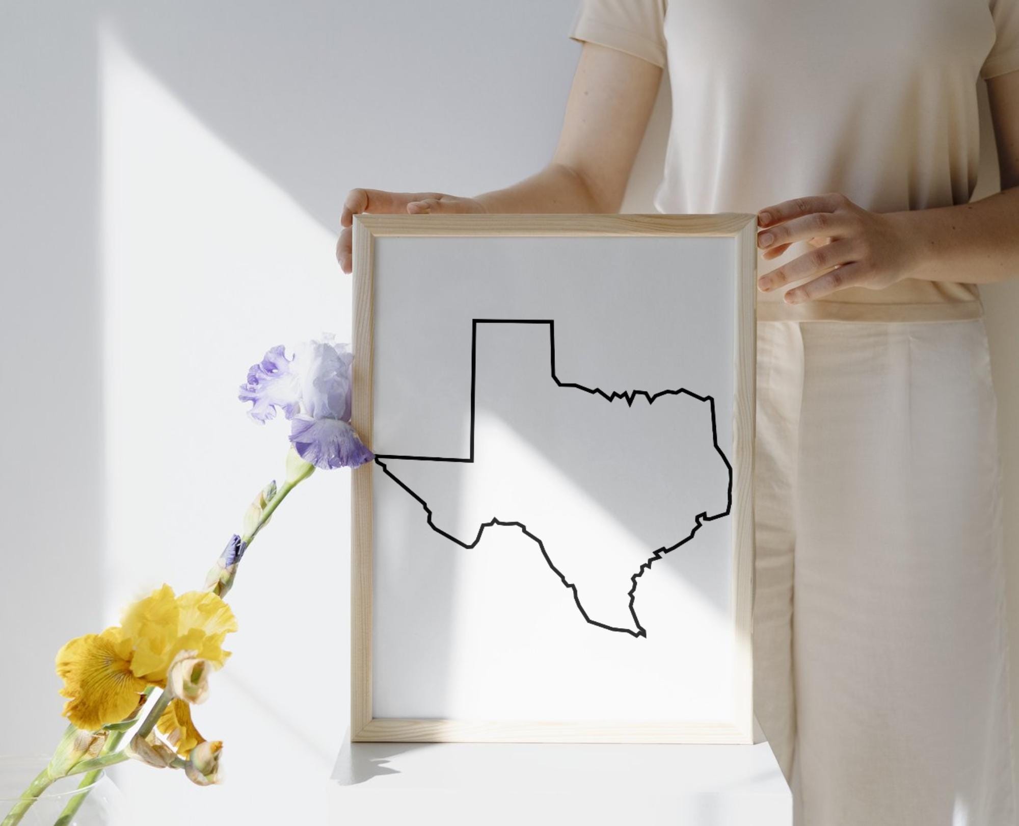 Texas State Outline SVG Bundle: Map Silhouette Cut Files (digital ...