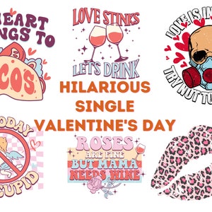 Funny Anti-Valentine's Day Clipart, Hilarious Single Graphics, Sarcastic Valentine's Illustrations, Digital Artwork, Quirky Holiday Designs