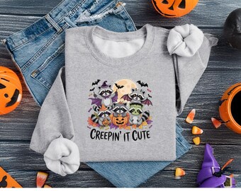 Raccoon Ghost Halloween PNG Clipart, Funny Fall Animal Art (Digital Download)