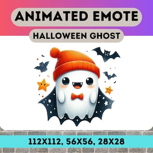 Halloween Ghost Animated Twitch Emote Spooky and Fun Emote for Streamers, Perfect Halloween and Horror Themed Streams High Quality Animation