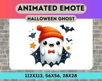 Halloween Ghost Animated Twitch Emote Spooky and Fun Emote for Streamers, Perfect Halloween and Horror Themed Streams High Quality Animation