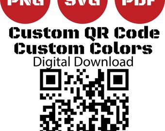 Custom Color QR Code for Website & Social Media (Digital Download)