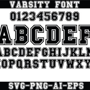 Varsity lettertype SVG, Jersey lettertype Svg, sport SVG alfabet, Varsity Letters Svg, sport lettertype SVG, College lettertype Svg, universiteit lettertype Svg