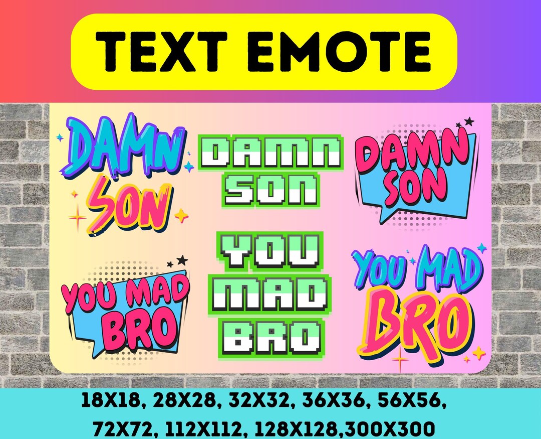 Premium Twitch Text Emotes for Streaming Twitch, Kick & Discord Twitch