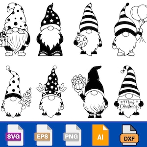 Christmas Gnome Bundle svg,png,pdf Christmas Doodle, Gnomes Merry Christmas svg, Gnomies svg Cut File for cricut