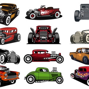 Classic Car Svg, Hot Rod Car Svg, Vintage Car Svg, Muscle Car Svg, car clipart, Hot Rod silhouette, Hot Rod Flames Svg, Hot wheels svg, muscle car bundle, old car svg, sport car svg, classic cars svg, hot rod vector