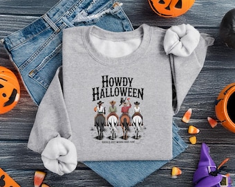 Cowgirl Ghost Halloween-shirtontwerp, retro rodeo-clipart (png)