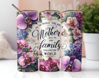 Mothers Day 20oz Skinny Tumbler Wrap, Sublimation Design, Digital Download PNG, Floral Mom Tumbler Wrap PNG, Mama Tumbler Wrap