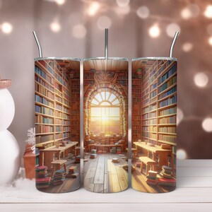 Book Lover, Stack of Books, Librarian 20oz Skinny Tumbler Sublimation Design Instant Download, PNGInstant DIGITAL ONLY Straight Tumbler Wrap