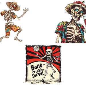 funny skeleton png, summer skeleton art, tropical skull png, spooky beach clipart, retro skeleton png, halloween summer png, skeleton surf art, gothic beach clipart, summer vibes png, spooky clipart set, digital download, skeleton vacation, skeleton png