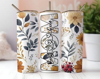 Best Mom Ever 20 oz Skinny Tumbler Sublimation Design, Mother's Day Tumbler Wrap, Mom Tumbler Wrap, Best Mom PNG, Digital Download