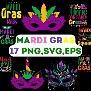 15 Mardi Gras Mask SVG Bundle, PNG Bundle, Mardi Gras Clipart, Carnival Silhouette, Mask SVG, Carnival svg, Festival svg, Mardi Gras