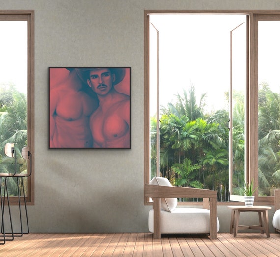 Cowboy Art | Gay Art | Bohomodern Art | Softness Art | Monochromatic Art | Matte Vertical Posters