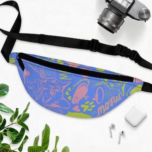 Cat Patterned Fanny Pack