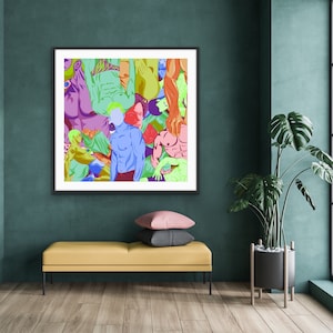 AbsTract Male Body Art | Comic Art | Inclusive Art | Fine-Line Art | Matte Vertical Posters