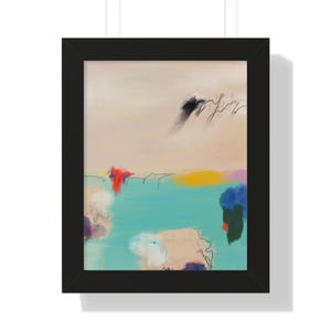 Modern Abstract Art Framed Vertical Poster, Home Decor, Wall Art, Gift for Art Lovers, Contemporary Decoration