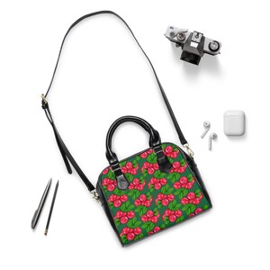 Cranberry Holiday Inspired Shoulder Handbag