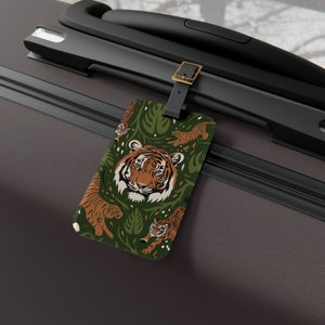 Wild Tiger Print Luggage Tag