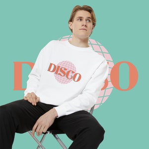 Disco Retro Unisex Garment-Dyed Sweatshirt