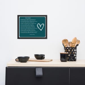 Framed Poem from Mother to Child
