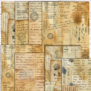 Filler Papers
Coffee Dyed
Printable paper
vintage paper
ticket printable
journal supplies
vintage ticket pack
craft supplies
coffee stained paper
vintage
dyed paper
scrap book paper
junk journal kit