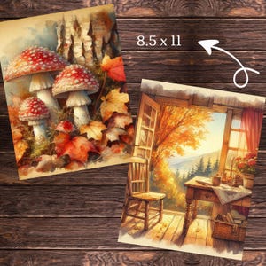 Autumn Junk Journal Kit, Vintage Fall Ephemera, Pumpkins Paper, Vintage ...
