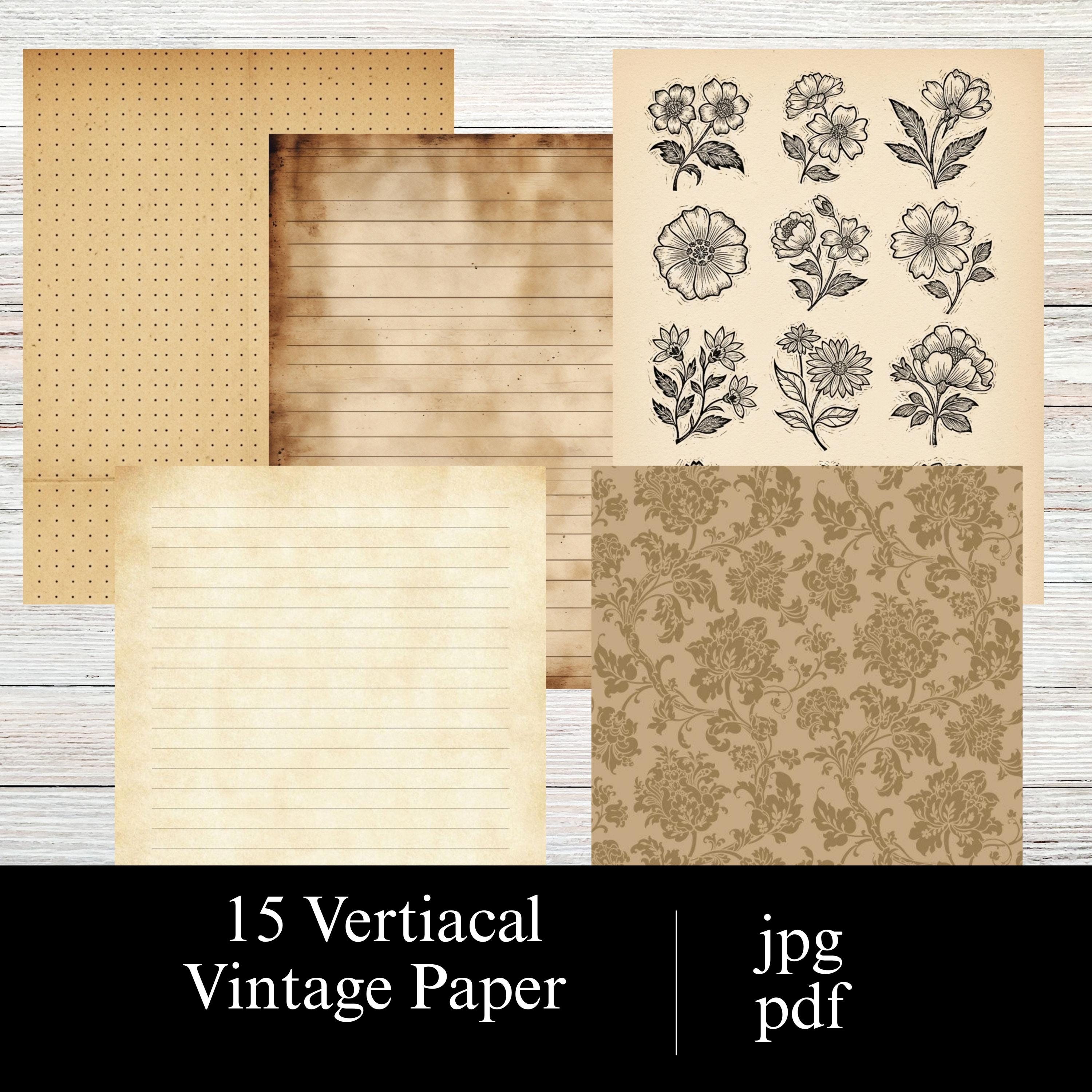 Coffee Dyed Journal Paper, Digital Documents, Neutral Junk Journal, Old ...