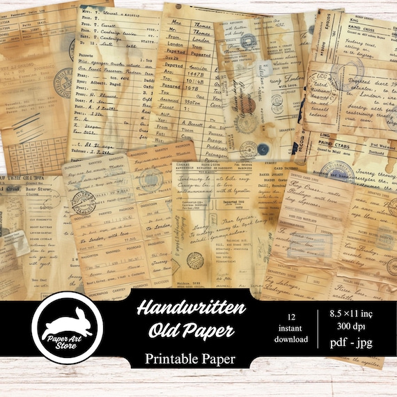 Coffee Dyed Journal Paper, Digital Documents, Neutral Junk Journal, Junk Journal Supplies,Decorative Paper-Filler Papers- Scrap Book Paper