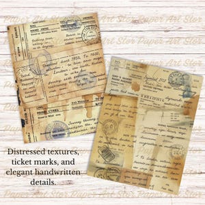 Filler Papers
Coffee Dyed
Printable paper
vintage paper
ticket printable
journal supplies
vintage ticket pack
craft supplies
coffee stained paper
vintage
dyed paper
scrap book paper
junk journal kit