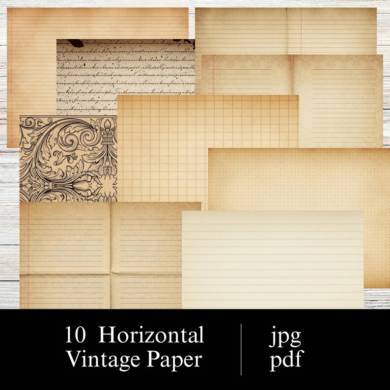 Coffee Dyed Journal Paper, Digital Documents, Neutral Junk Journal, Old ...