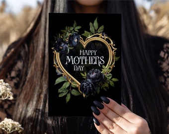 Gothic Goth for Mum Mothers day Card kids alternative Tattoo Girl Horror Gore for her Weird Moms Inked Mama Witchy Mama Spooky Mom Funny