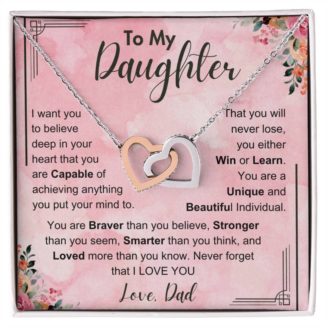 To My Daughter Necklace Gift From Father Jewelry Necklace Present From Dad In Birthday, Mother's Day Or Valentine's Day - Product Details - Foto 4