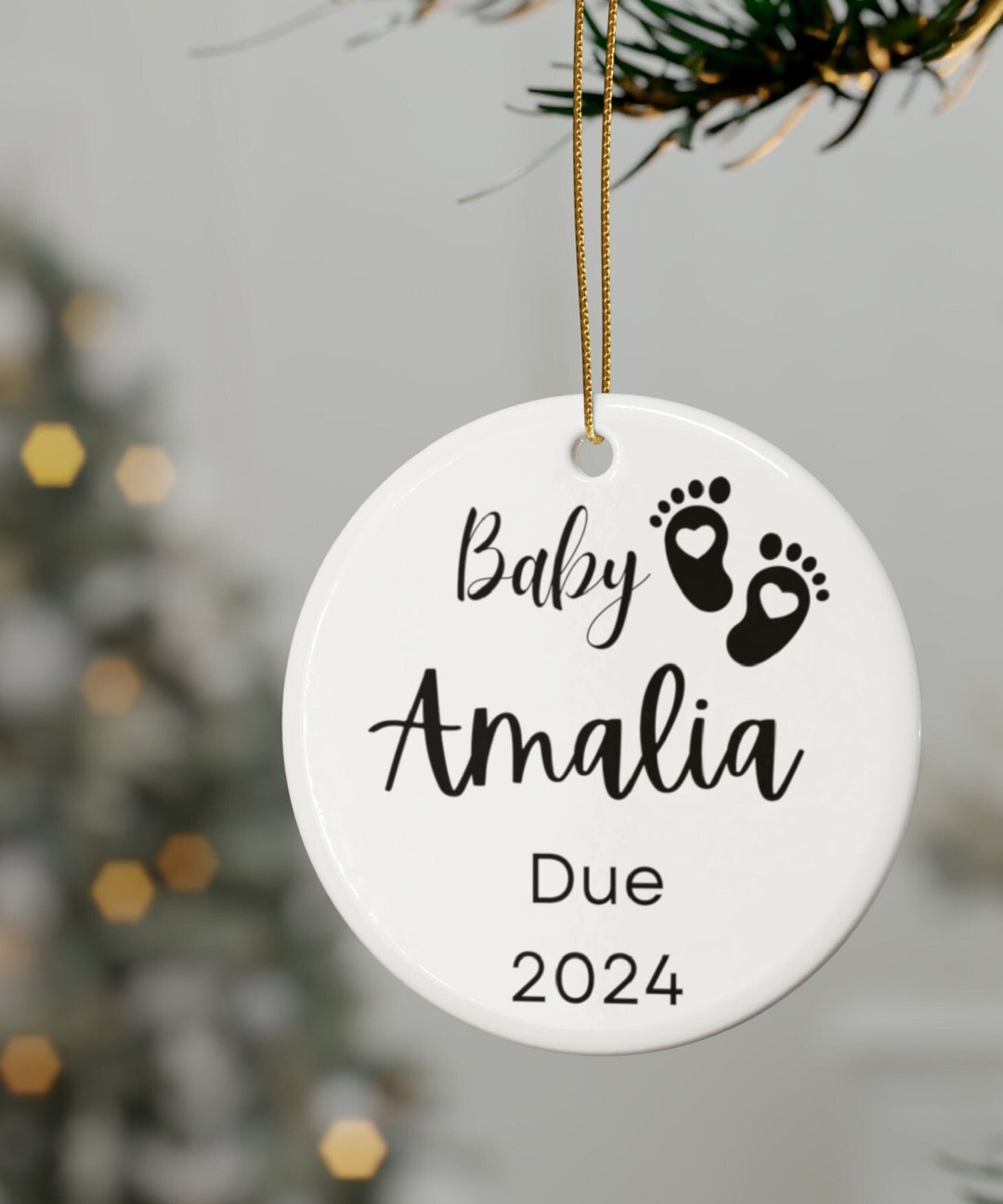 Personalised Gift, Expecting Baby Announcement , Custom Name Expecting