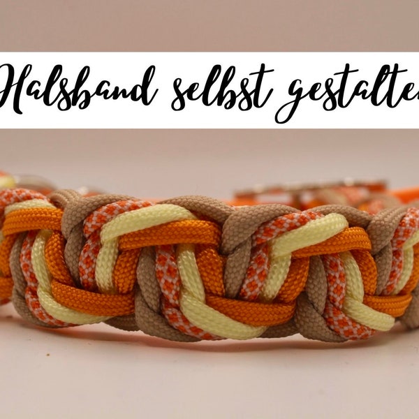 Halsband selbst gestalten, Halsband für kleine Hunde, Paracord Halsband, Hundehalsband individuell gestalten