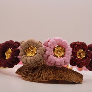 Design your own flower collar, flower collar, dog collar flowers, paracord, can be individually designed image 2