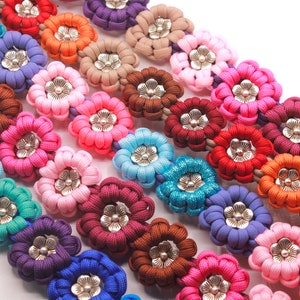 Design your own flower collar, flower collar, dog collar flowers, paracord, can be individually designed image 4
