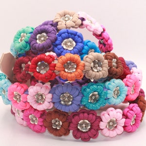 Design your own flower collar, flower collar, dog collar flowers, paracord, can be individually designed image 3