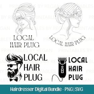 Friseur SVG, Friseur SVG, Hair Hustler SVG, Hair Stylistin SVG, Kosmetikerin SVG, Hairstylist, Silhouette, digitaler Download