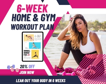 6-Week Dumbbell Workout Program: Home & Gym Fitness (Downloadable)
