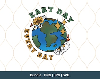 Día de la Tierra SVG / Día de la Tierra PNG / Camisa del Día de la Tierra / Día de la Tierra / Vida Verde / Clipart / Salvar el Planeta / Descarga Digital